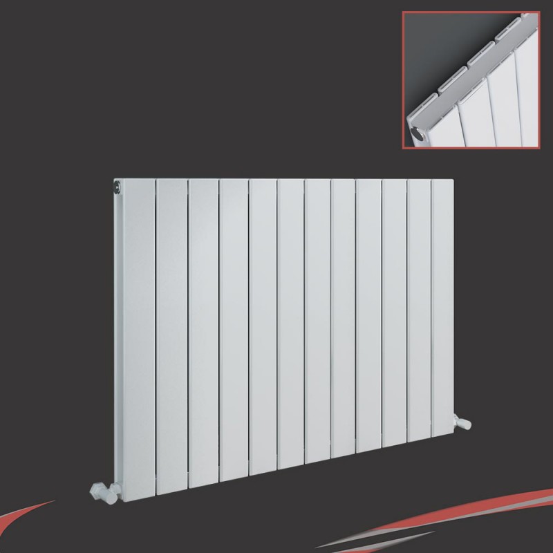 884mm W X 600mm H Corwen Double Panel White Vertical Aluminium