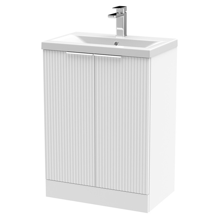 Fluted 600mm Freestanding Cabinet Vanity Units