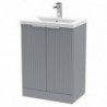 Fluted 600mm Freestanding Cabinet Vanity Units