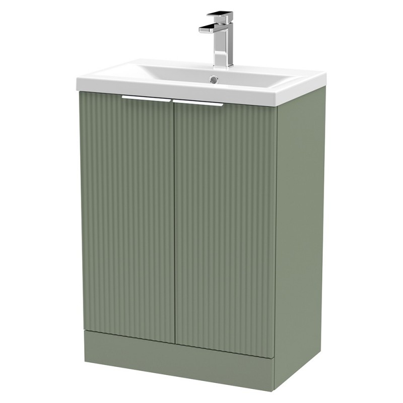 Fluted 600mm Freestanding Cabinet Vanity Units