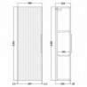 Fluted 400mm x 1200mm Tall Cupboard Units