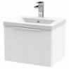 Fluted 500mm Wall Hung Single Drawer Vanity Units