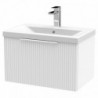 Fluted 600mm Wall Hung Single Drawer Vanity Units