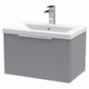 Fluted 600mm Wall Hung Single Drawer Vanity Units