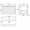 Fluted 600mm Wall Hung Single Drawer Vanity Units