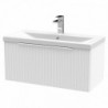 Fluted 800mm Wall Hung Single Drawer Vanity Units