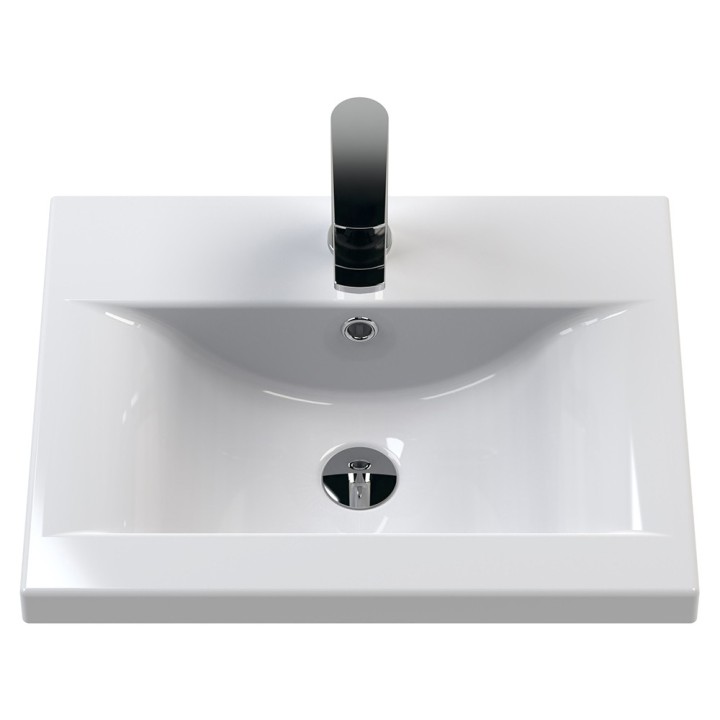 Fluted 500mm Wall Hung Double Drawer Vanity Units