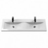 Fluted 1200mm Wall Hung Double Drawer Vanity Units