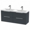 Fluted 1200mm Wall Hung Four Drawer Vanity Units