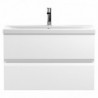 Urban 800mm Wall Hung Double Drawer Vanity Units