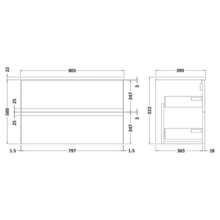 Urban 400mm x 1200mm Tall Cupboard Units