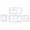 Sarenna 1000mm Wall Hung Double Drawer & Cabinet Vanity Units