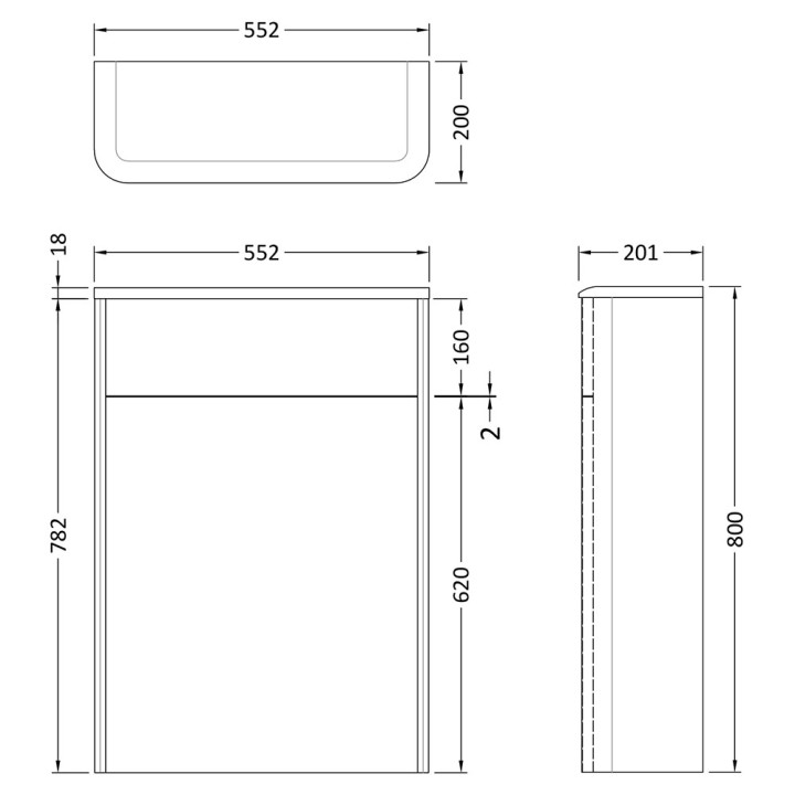 Sarenna 500mm Back-To-Wall WC Units