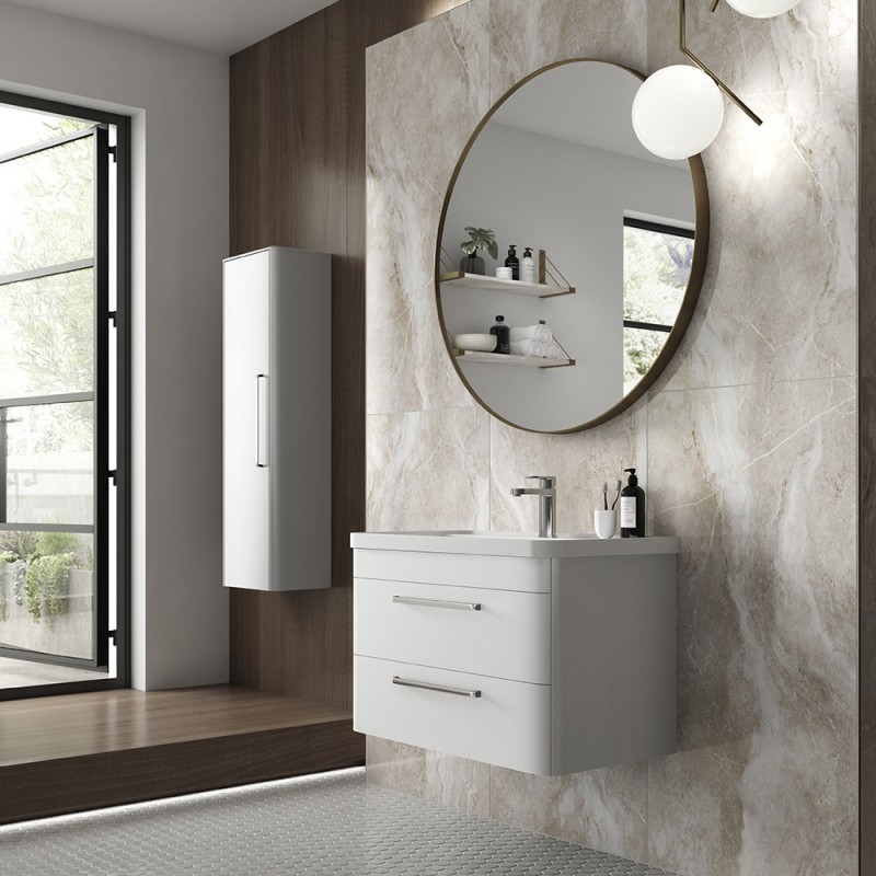 Solar 600mm Wall Hung Double Drawer Vanity Units