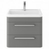 Solar 600mm Wall Hung Double Drawer Vanity Units