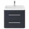 Solar 600mm Wall Hung Double Drawer Vanity Units