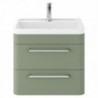 Solar 600mm Wall Hung Double Drawer Vanity Units