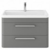 Solar 800mm Wall Hung Double Drawer Vanity Units