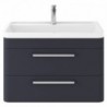 Solar 800mm Wall Hung Double Drawer Vanity Units