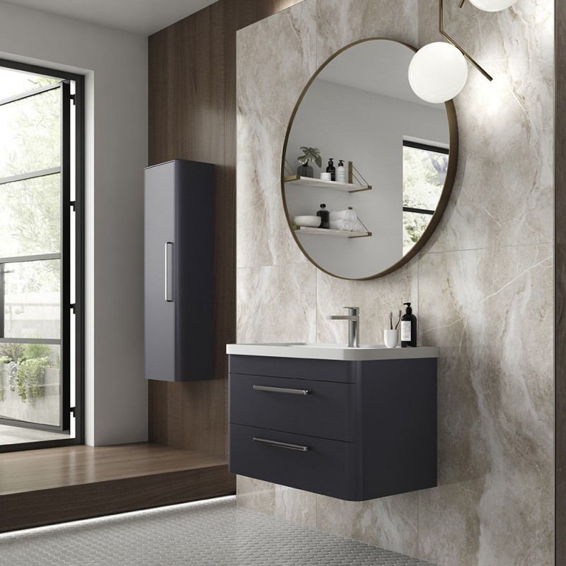 Solar 800mm Wall Hung Double Drawer Vanity Units