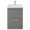 Solar 600mm Freestanding Double Drawer Vanity Units