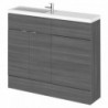 Fusion 1000mm Slimline Freestanding WC Combination Vanity Units