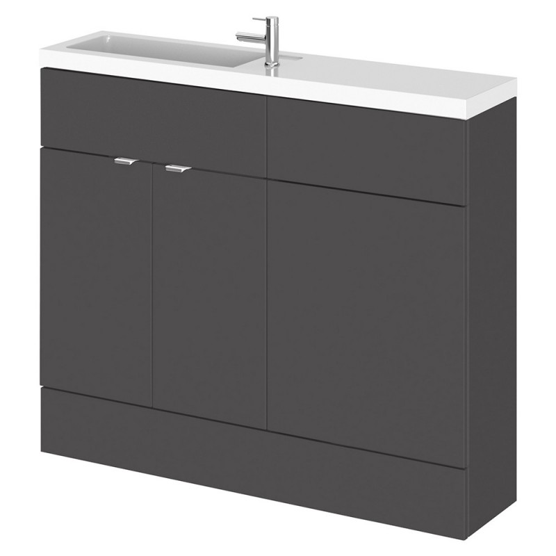 Fusion 1000mm Slimline Freestanding WC Combination Vanity Units