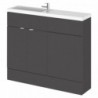 Fusion 1000mm Slimline Freestanding WC Combination Vanity Units