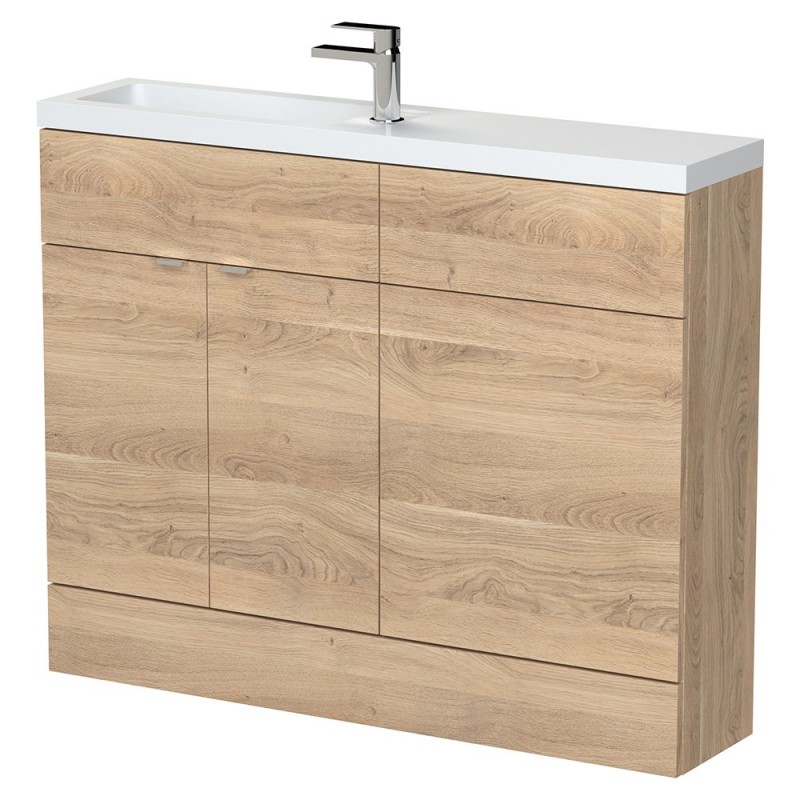 Fusion 1100mm Slimline Freestanding WC Combination Vanity Units