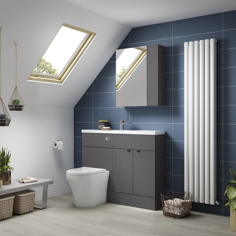 Fusion 1100mm Slimline Freestanding WC Combination Vanity Units