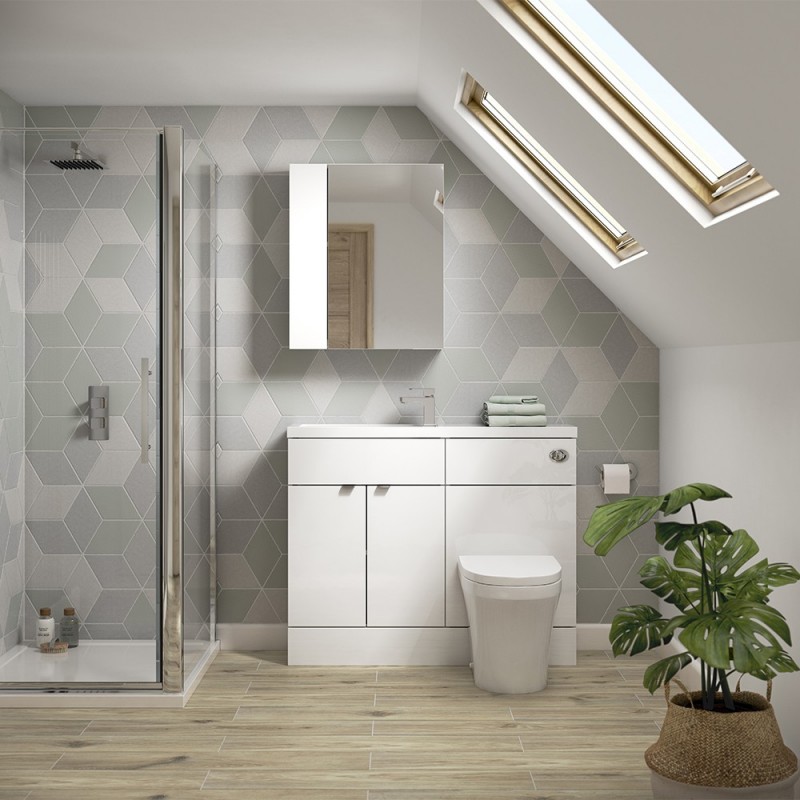 Fusion 1200mm Slimline Freestanding WC Combination Vanity Units