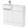 Fusion 1000mm Semi-recessed Freestanding Combination Toilet & Round Basin Vanity Units