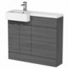 Fusion 1000mm Semi-recessed Freestanding Combination Toilet & Square Basin Vanity Units