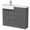 Fusion 1100mm Semi-recessed Freestanding Combination Toilet & Square Basin Vanity Units