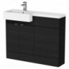 Fusion 1100mm Semi-recessed Freestanding Combination Toilet & Square Basin Vanity Units