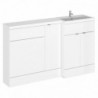 Fusion 1500mm Full Depth Freestanding Combination Vanity Toilet and Storage Units