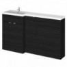 Fusion 1500mm Full Depth Freestanding Combination Vanity Toilet and Storage Units