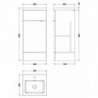 Fusion 400mm Full Depth Freestanding Vanity Units