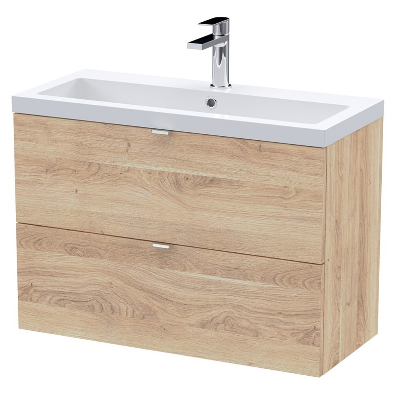 Fusion 800mm Full Depth Wall Hung Drawers Vanity Units