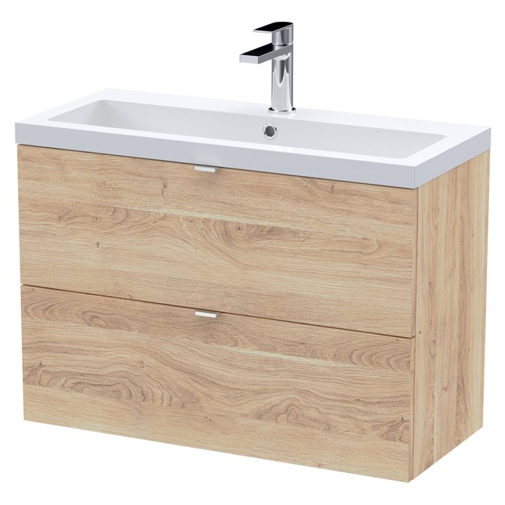 Fusion 800mm Full Depth Wall Hung Drawers Vanity Units
