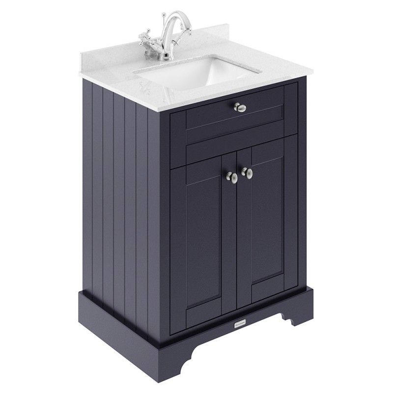 Old London 600mm Traditional Marble Vanity Units With Square Basin