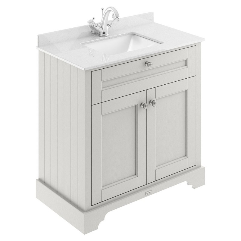 Old London 800mm Traditional Marble Vanity Units With Square Basin