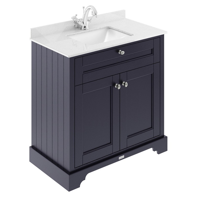 Old London 800mm Traditional Marble Vanity Units With Square Basin