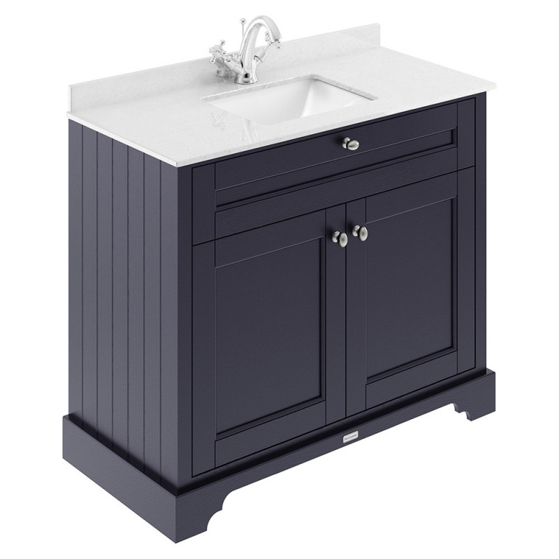 Old London 1000mm Traditional Marble Vanity Units With Square Basin