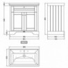 Old London 800mm Traditional Vanity Units