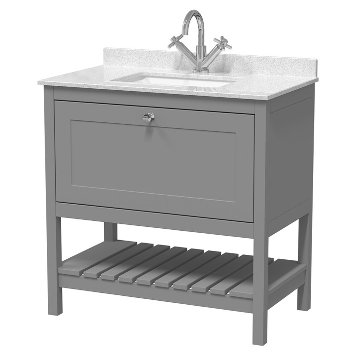 Bexley 800mm Freestanding Vanity Units with Marble Tops