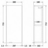 Fusion 300mm Wall Hung Bathroom Cabinet