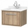 Lille 600mm Wall Hung Single Drawer Vanity Units With Marble Tops