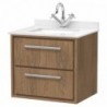 Lille 600mm Wall Hung Double Drawer Vanity Units With Marble Tops