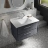 Lille 800mm Wall Hung Double Drawer Vanity Units With Marble Tops